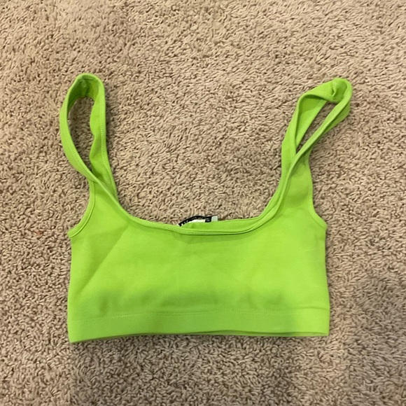 Zara neon green bralette top - Picture 2 of 2
